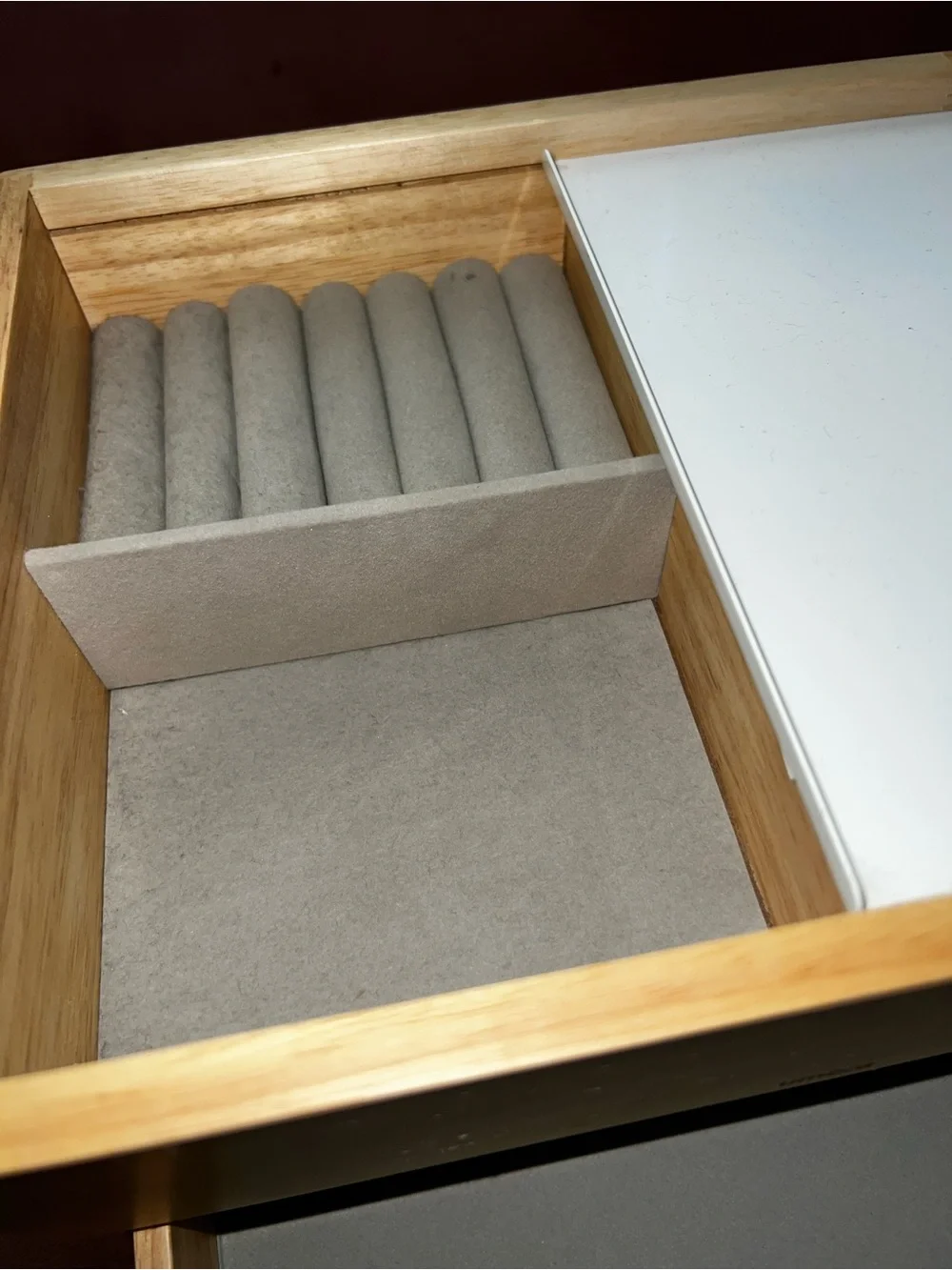 Umbra White and Natural Wood Jewelry Drawer Organizer Inserts